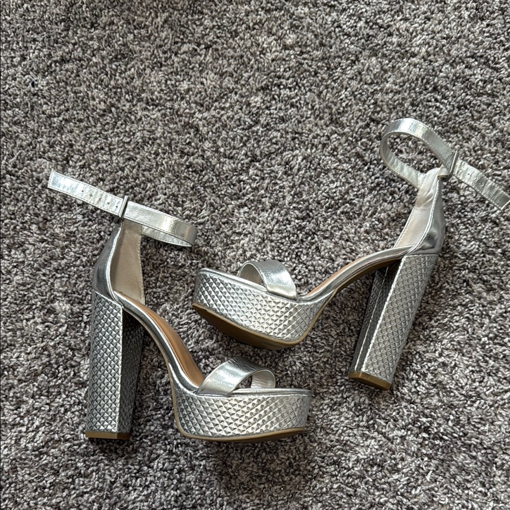 Silver Platform Heels